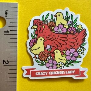 10/$10 Chicken Hen Aesthetic Sticker Waterproof Vinyl Water Bottle Laptop Crafts